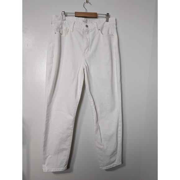 Old Navy Size 14 O.G. Straight Jeans White High Rise Secret Smooth Pockets - Picture 1 of 6
